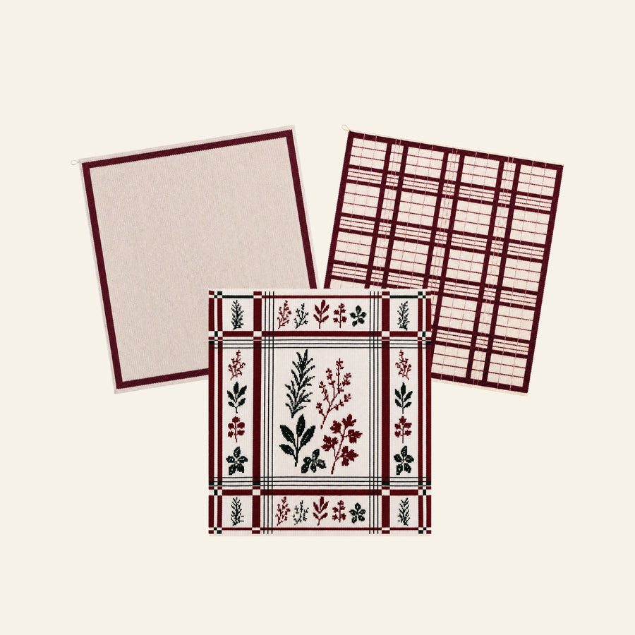 Ruby Twilight Set of 3 Knitted Kitchen Cloths