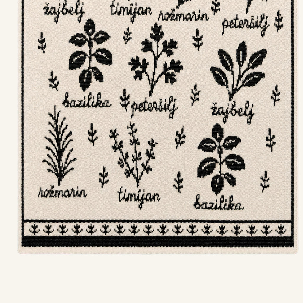 Pletena kuhinjska krpa Herbarium