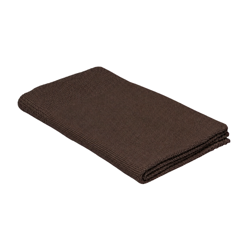Tinka knitted blanket in Taupe, isolated product view