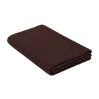 Karo knitted blanket – Dark brown, isolated product view