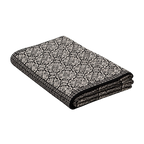 Mala Planina knitted blanket in Black / Cream, isolated product view