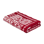 Alpine Heritage knitted blanket in Dark red / White, isolated product view